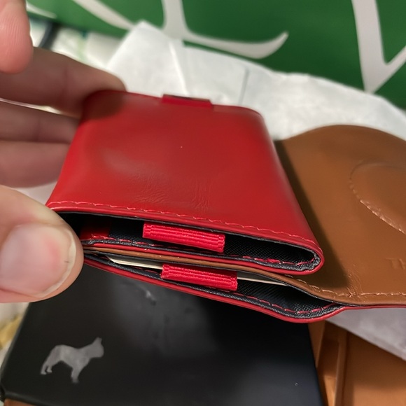 Speed Wallet Mini new red and camel leather - Picture 4 of 7